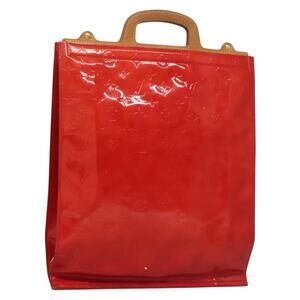 LOUIS VUITTON Monogram Vernis Stanton Tote Bag Red M91078
